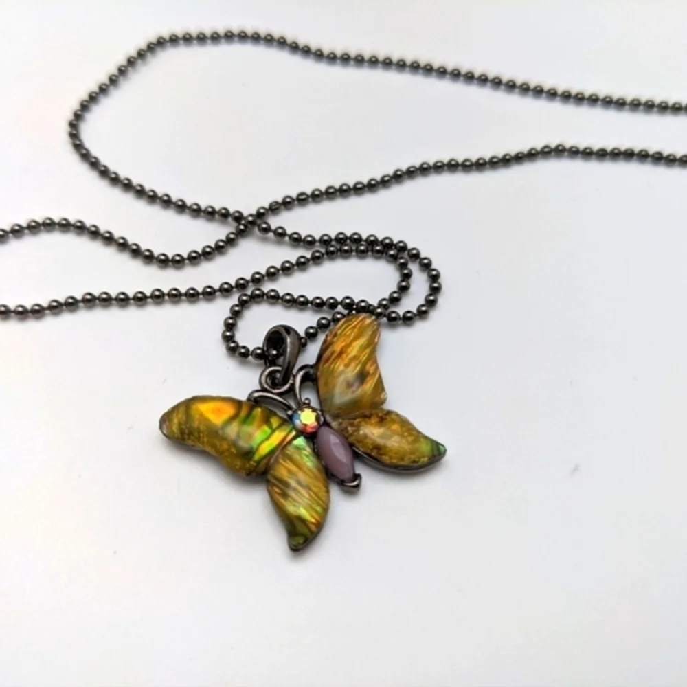 Vintage Aurora Butterfly Y2K Necklace